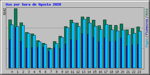 Uso por hora de Agosto 2020